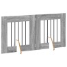 Porte de chien pliable avec supports 2 pcs Sonoma gris 120,5 cm 627532627532