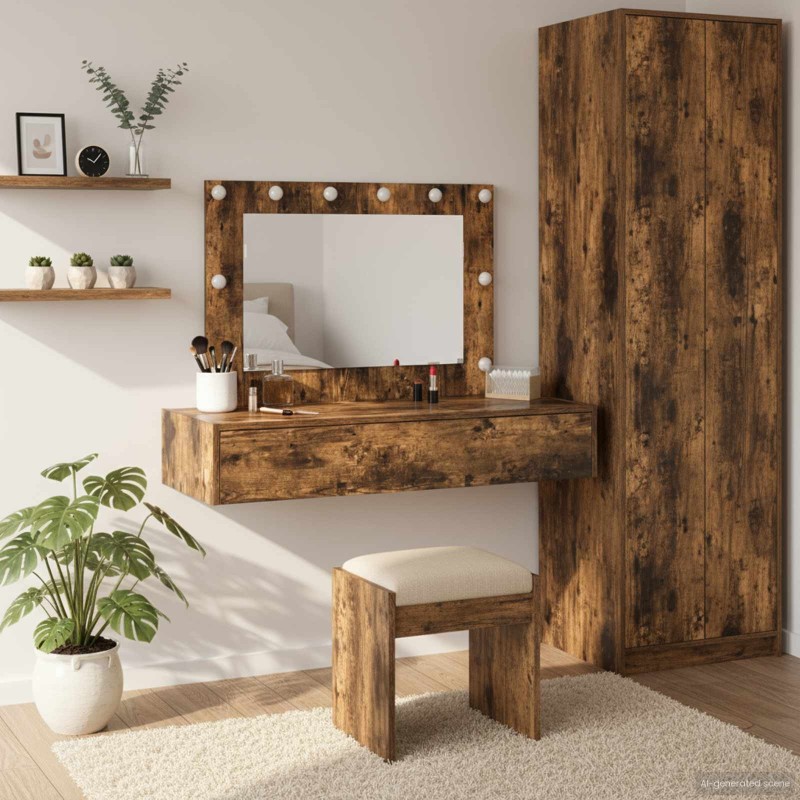 Table de Toilette Marron 100 x 40 x 70 cm Bois d'ingénierie 627535627535