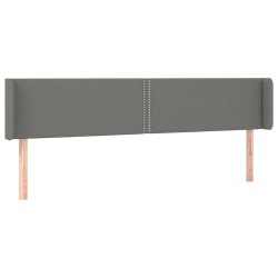 Tête de lit avec oreilles Gris foncé 203x16x78/88 cm Tissu 627540627540