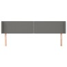 Tête de lit avec oreilles Gris foncé 203x16x78/88 cm Tissu 627540627540