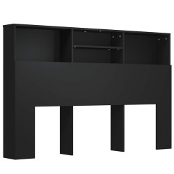 Armoire de tête de lit Noir 160x19x103,5 cm 627541627541