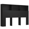 Armoire de tête de lit Noir 160x19x103,5 cm 627541627541