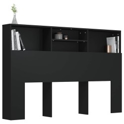Armoire de tête de lit Noir 160x19x103,5 cm 627541627541