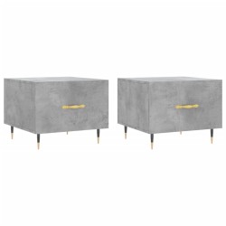 Tables basses 2 pcs gris béton 50x50x40 cm bois d'ingénierie 627545627545