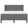 Cadre de lit avec matelas Gris foncé 140 x 200 cm Velours 627548627548