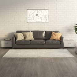 Tables basses avec pieds en métal 2 pcs Gris béton 50x50x40 cm 627549627549