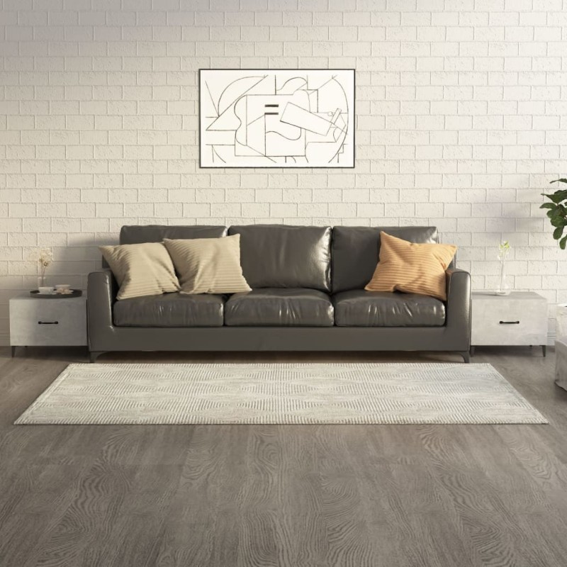 Tables basses avec pieds en métal 2 pcs Gris béton 50x50x40 cm 627549627549