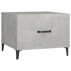 Tables basses avec pieds en métal 2 pcs Gris béton 50x50x40 cm 627549627549