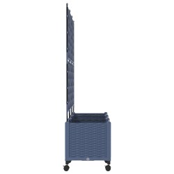 Bac de jardin avec treillis et roues 3 pc Gris PP 627553627553