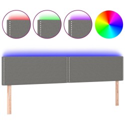 Tête de lit à LED Gris foncé 200x5x78/88 cm Tissu 627555627555