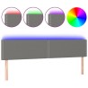 Tête de lit à LED Gris foncé 200x5x78/88 cm Tissu 627555627555