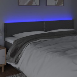 Tête de lit à LED Gris foncé 200x5x78/88 cm Tissu 627555627555