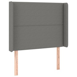 Tête de lit à LED Gris foncé 103x16x118/128 cm Tissu 627556627556