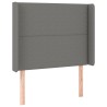 Tête de lit à LED Gris foncé 103x16x118/128 cm Tissu 627556627556