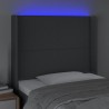 Tête de lit à LED Gris foncé 103x16x118/128 cm Tissu 627556627556