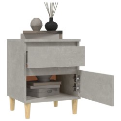 Tables de chevet 2 pcs Gris béton 40x35x50 cm 627558627558