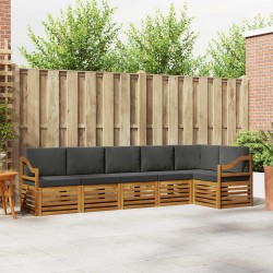 Ensemble de canapé d'angle 6 pcs Naturel et Anthracite 627559627559