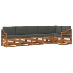 Ensemble de canapé d'angle 6 pcs Naturel et Anthracite 627559627559
