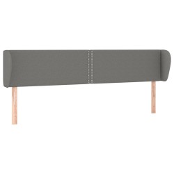 Tête de lit avec oreilles Gris foncé 203x23x78/88 cm Tissu 627561627561
