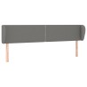 Tête de lit avec oreilles Gris foncé 203x23x78/88 cm Tissu 627561627561