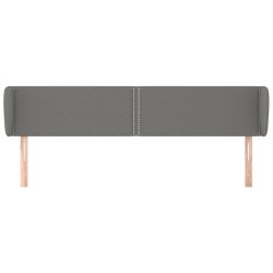 Tête de lit avec oreilles Gris foncé 203x23x78/88 cm Tissu 627561627561