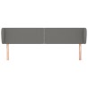 Tête de lit avec oreilles Gris foncé 203x23x78/88 cm Tissu 627561627561