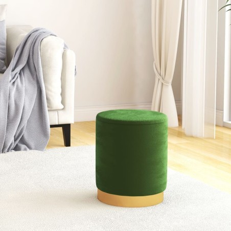 Tabouret de rangement rond Vert Velours 31 x 37 cm 627562627562