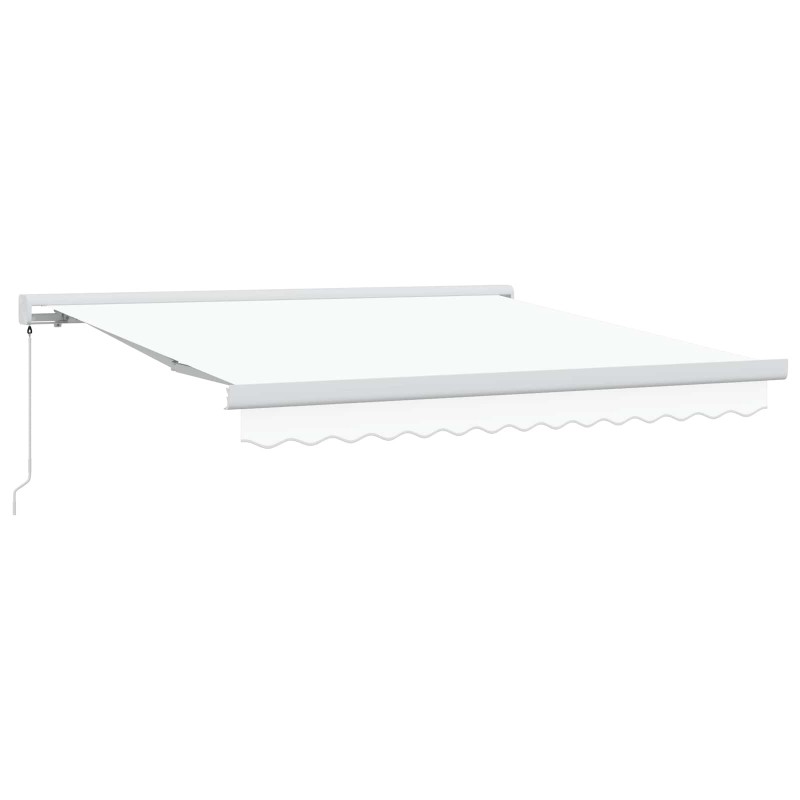 Auvent rétractable Blanc 300 x 250 cm Toile et Aluminium 627563627563