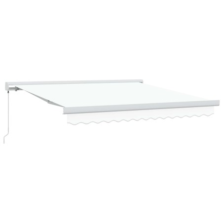 Auvent rétractable Blanc 300 x 250 cm Toile et Aluminium 627563627563