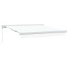 Auvent rétractable Blanc 300 x 250 cm Toile et Aluminium 627563627563