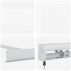 Auvent rétractable Blanc 300 x 250 cm Toile et Aluminium 627563627563