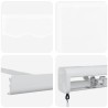Auvent rétractable Blanc 300 x 250 cm Toile et Aluminium 627563627563