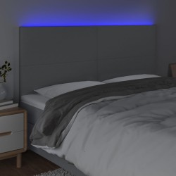 Tête de lit à LED Gris clair 180x5x118/128 cm Tissu 627567627567