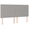 Tête de lit à LED Gris clair 180x5x118/128 cm Tissu 627567627567