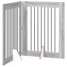 Porte de chien pliable avec supports 2 pcs Sonoma gris 160,5 cm 627568627568