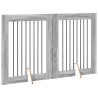 Porte de chien pliable avec supports 2 pcs Sonoma gris 160,5 cm 627568627568