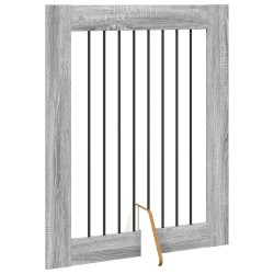 Porte de chien pliable avec supports 2 pcs Sonoma gris 160,5 cm 627568627568