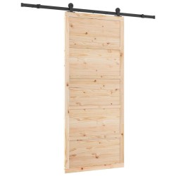 Porte coulissante Naturel 80 x 208 cm Bois de pin massif 627570627570