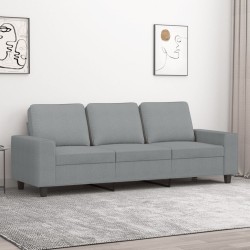 Canapé à 3 places Gris clair 180 cm Tissu 627574627574