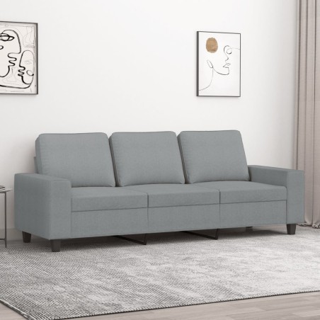 Canapé à 3 places Gris clair 180 cm Tissu 627574627574