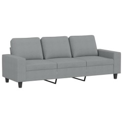Canapé à 3 places Gris clair 180 cm Tissu 627574627574