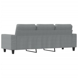 Canapé à 3 places Gris clair 180 cm Tissu 627574627574