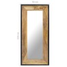 Miroir 110x50 cm Bois de manguier massif 627575627575