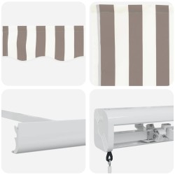 Auvent rétractable Gris clair et blanc 300 x 250 cm 627580627580