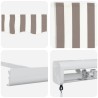Auvent rétractable Gris clair et blanc 300 x 250 cm 627580627580