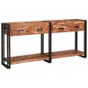 Tables console avec tiroir 2 pcs Multicolore 161 x 33 x 75 cm 627582627582