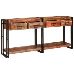Tables console avec tiroir 2 pcs Multicolore 161 x 33 x 75 cm 627582627582
