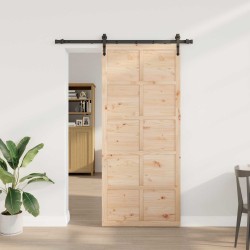 Porte coulissante Naturel 80 x 208 cm Bois de pin massif 627584627584
