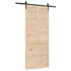 Porte coulissante Naturel 80 x 208 cm Bois de pin massif 627584627584