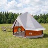 Tente Tipi Gris et orange 250 x 250 cm Polyester et Acier 627586627586